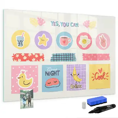 Quadro magnético para desenho planner escolar