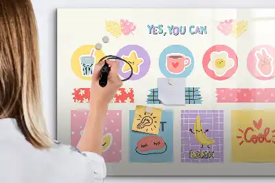 Quadro magnético para desenho planner escolar