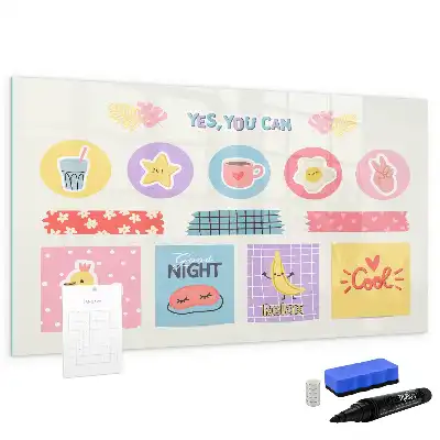 Quadro magnético para desenho planner escolar