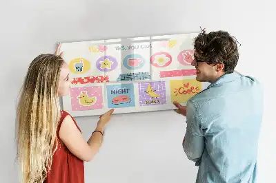 Quadro magnético para desenho planner escolar