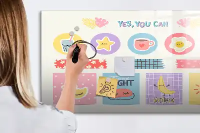 Quadro magnético para desenho planner escolar