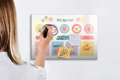 Quadro magnético para desenho planner escolar