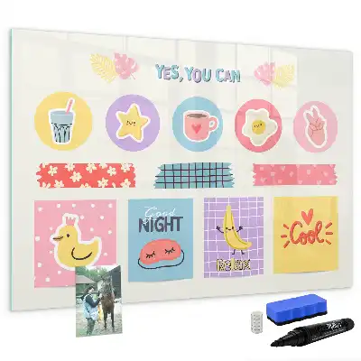 Quadro magnético para desenho planner escolar