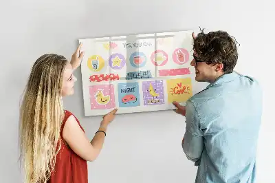 Quadro magnético para desenho planner escolar
