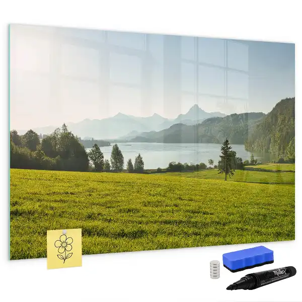 Quadro magnético para desenhar modelo montanhas e planície