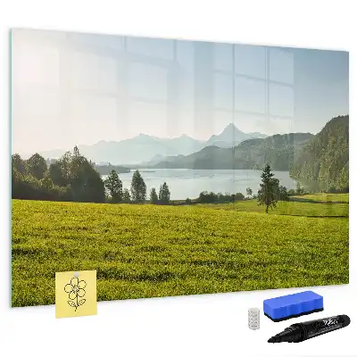 Quadro magnético para desenhar modelo montanhas e planície
