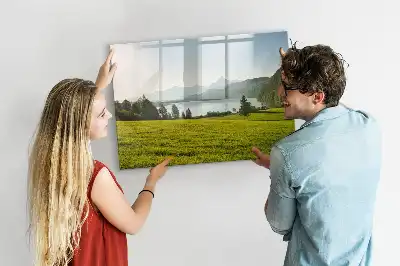 Quadro magnético para desenhar modelo montanhas e planície