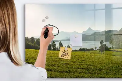 Quadro magnético para desenhar modelo montanhas e planície
