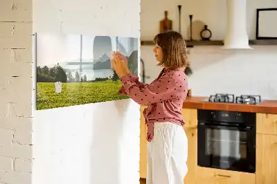 Quadro magnético para desenhar modelo montanhas e planície
