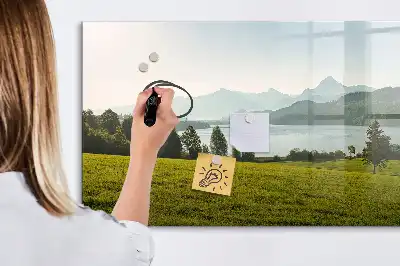 Quadro magnético para desenhar modelo montanhas e planície