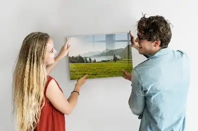 Quadro magnético para desenhar modelo montanhas e planície
