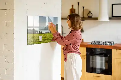 Quadro magnético para desenhar modelo montanhas e planície
