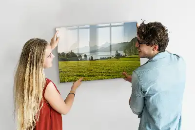 Quadro magnético para desenhar modelo montanhas e planície