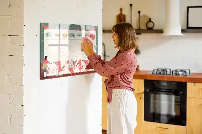 Planner semanal infantil quadro magnético para escrever