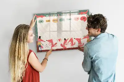Planner semanal infantil quadro magnético para escrever