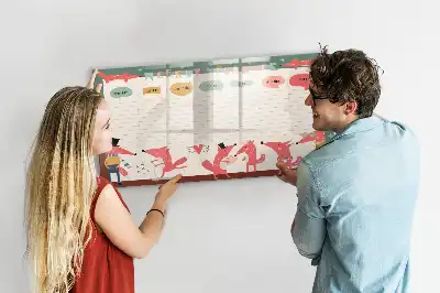 Planner semanal infantil quadro magnético para escrever
