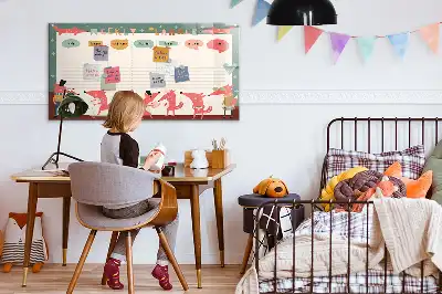 Planner semanal infantil quadro magnético para escrever