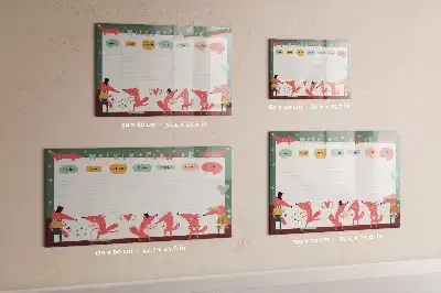 Planner semanal infantil quadro magnético para escrever