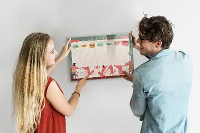 Planner semanal infantil quadro magnético para escrever
