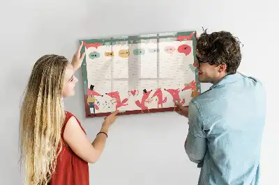 Planner semanal infantil quadro magnético para escrever