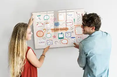 Quadro magnético para desenhar mural de visão colorido
