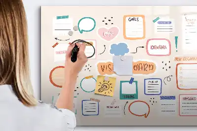 Quadro magnético para desenhar mural de visão colorido