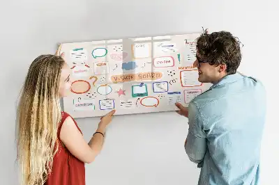 Quadro magnético para desenhar mural de visão colorido
