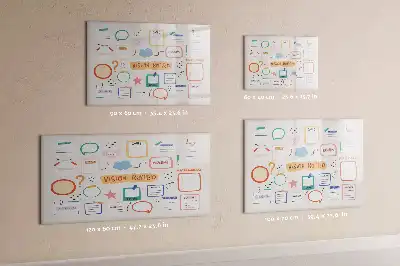Quadro magnético para desenhar mural de visão colorido