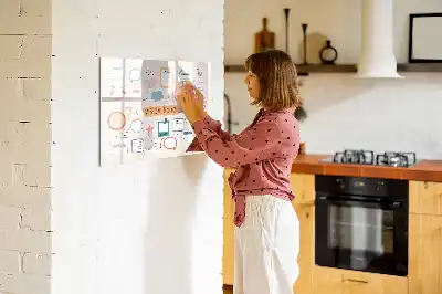 Quadro magnético para desenhar mural de visão colorido