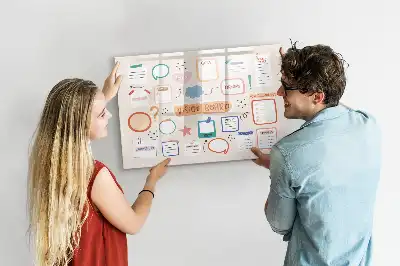 Quadro magnético para desenhar mural de visão colorido