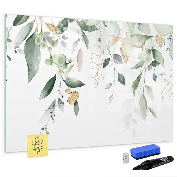 Quadro magnético para desenhar estampa de folhas de plantas