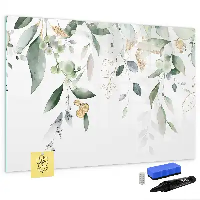 Quadro magnético para desenhar estampa de folhas de plantas