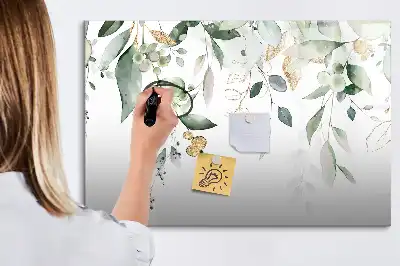 Quadro magnético para desenhar estampa de folhas de plantas