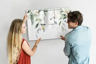 Quadro magnético para desenhar estampa de folhas de plantas