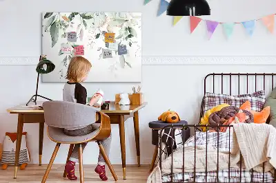 Quadro magnético para desenhar estampa de folhas de plantas