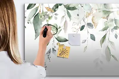 Quadro magnético para desenhar estampa de folhas de plantas