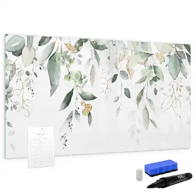 Quadro magnético para desenhar estampa de folhas de plantas