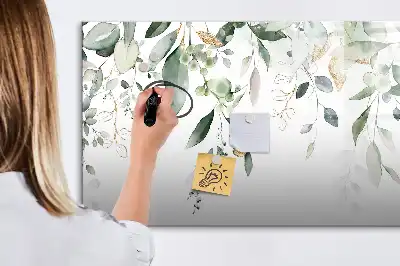Quadro magnético para desenhar estampa de folhas de plantas