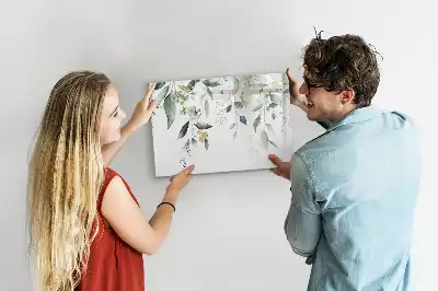 Quadro magnético para desenhar estampa de folhas de plantas