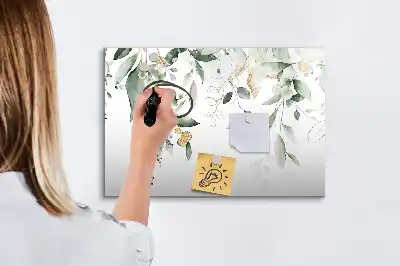 Quadro magnético para desenhar estampa de folhas de plantas