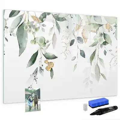 Quadro magnético para desenhar estampa de folhas de plantas