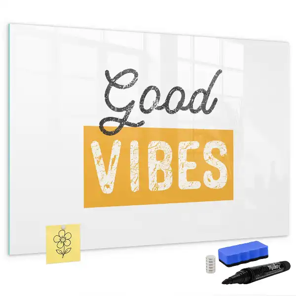 Quadro magnético para desenhar com frase inspiradora