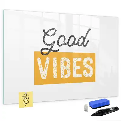 Quadro magnético para desenhar com frase inspiradora