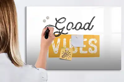 Quadro magnético para desenhar com frase inspiradora