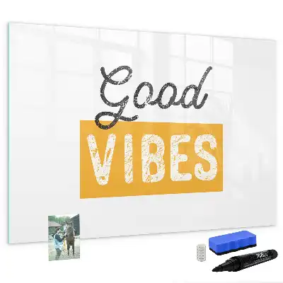 Quadro magnético para desenhar com frase inspiradora