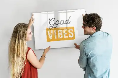Quadro magnético para desenhar com frase inspiradora