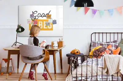 Quadro magnético para desenhar com frase inspiradora