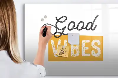 Quadro magnético para desenhar com frase inspiradora