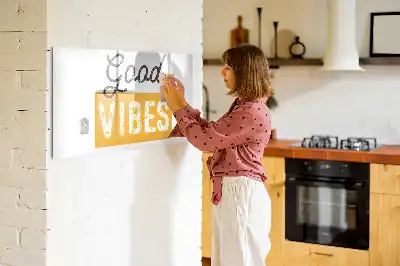 Quadro magnético para desenhar com frase inspiradora