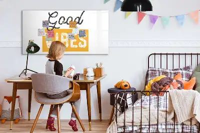 Quadro magnético para desenhar com frase inspiradora